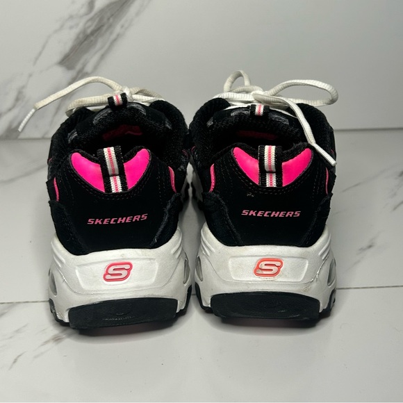 Skechers D’Lites Black and Pink Women's Sneakers Size 8 - Picture 6 of 8